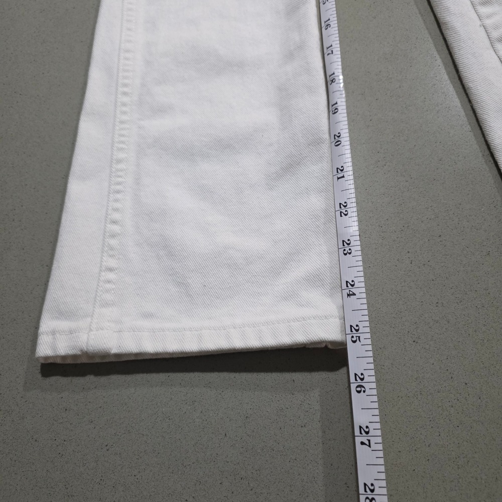Wrangler Kids White Denim Straight Leg Jeans High Rise Western Pants 23x25 - Picture 4 of 10